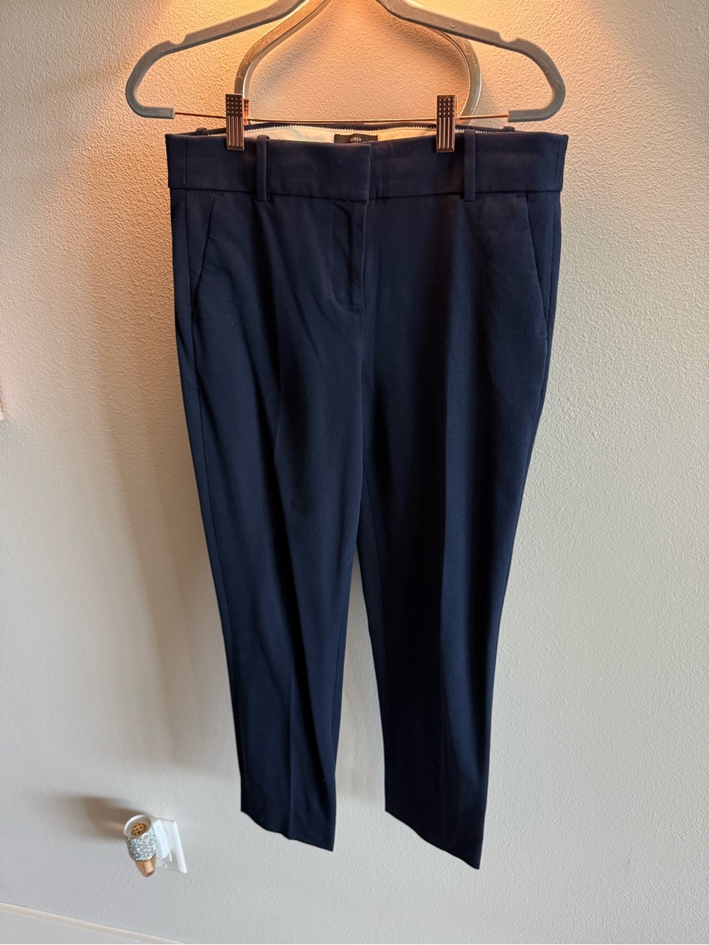 J. Crew Tailored Navy 2-Piece Bi-Stretch Pant Suit for Women Sz 6 - Picture 2 of 8